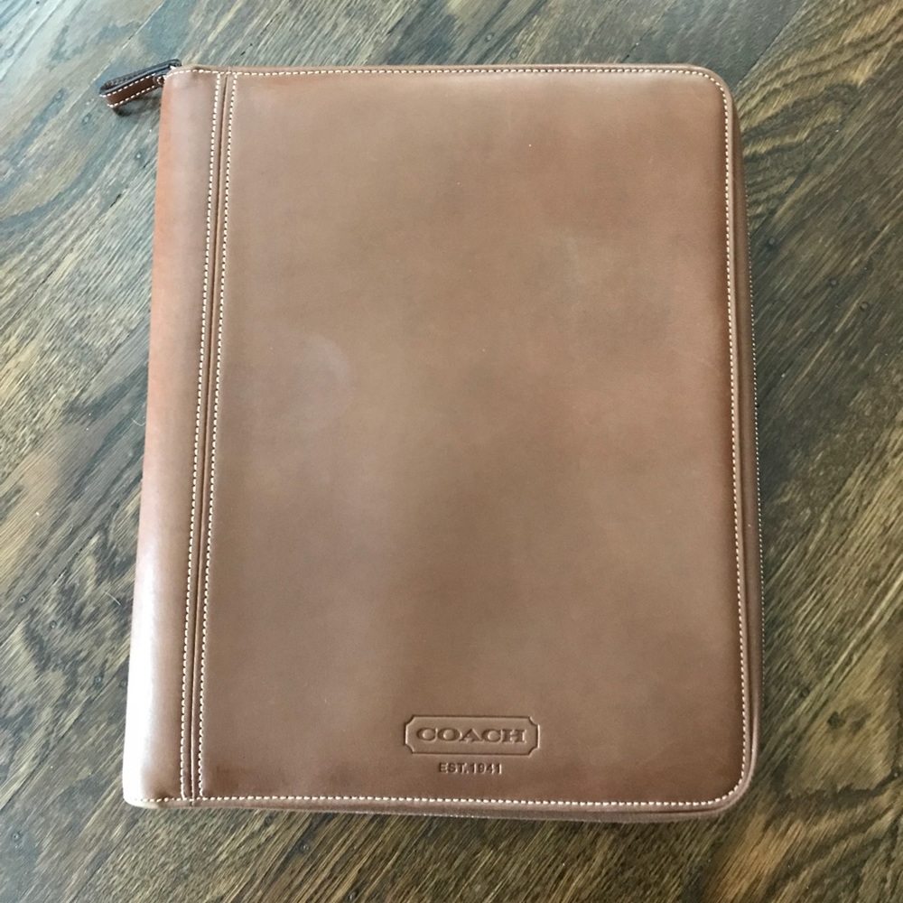 Coach Leather Portfolio Folder Case